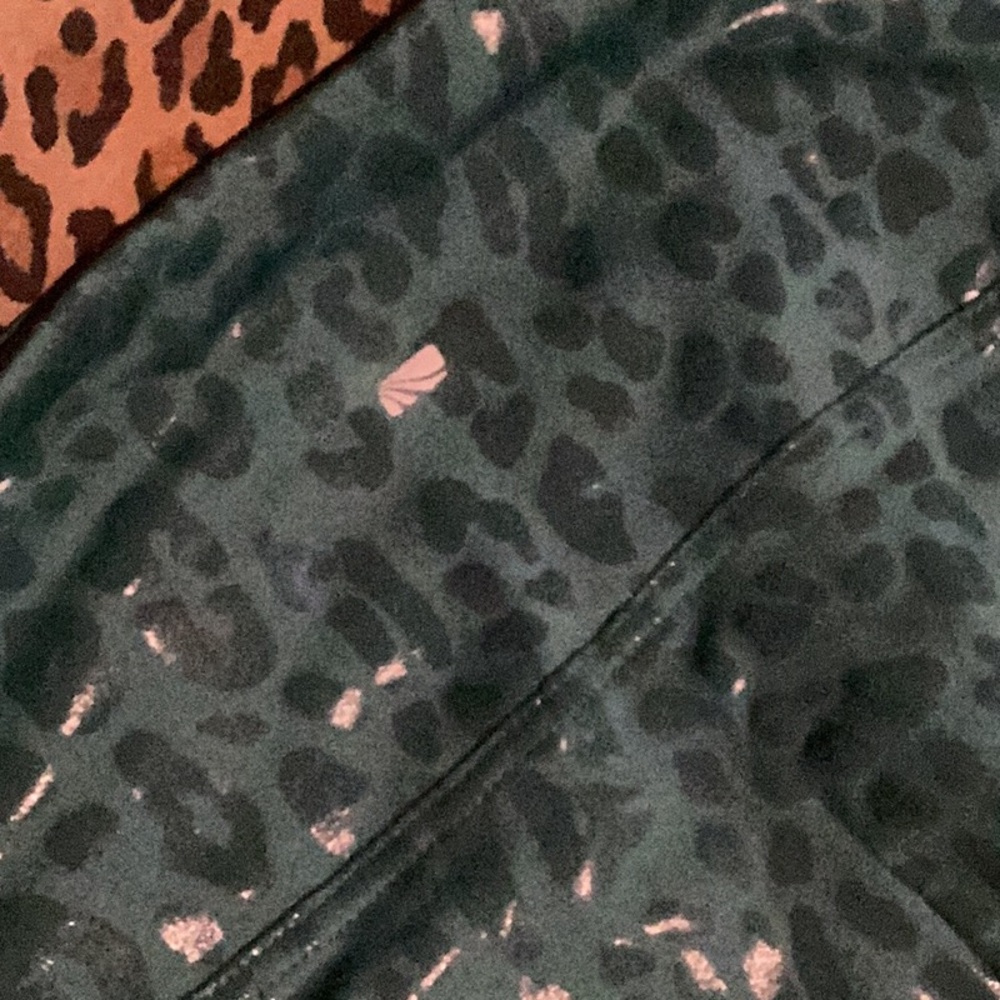 Teal Leopard Print Leggings - Picture 3 of 3